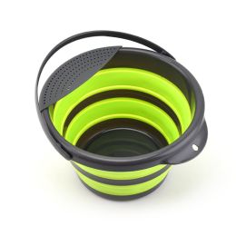 Folding multifunctional silicone bucket