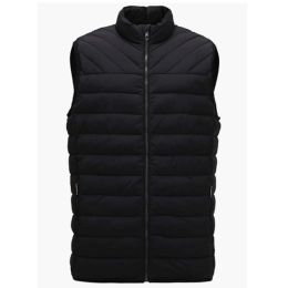 Men's Winter Lightweight Puffer Vest Outdoor Casual Thicken Stand Collar Padded Vest - Small