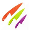 Set of 3 Plastic Kitchen Knife for Kids, Safe Nylon Cooking Knives for Children, for Fruit, Bread, Cake, Pastry, Salad or Lettuce - 3-PC