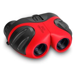 8X21 Children Telescope Binoculars Compact Shock Proof Kid Telescope For Bird Watching Tourism Camping Birthday Gift Toys - Red