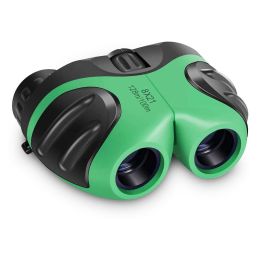 8X21 Children Telescope Binoculars Compact Shock Proof Kid Telescope For Bird Watching Tourism Camping Birthday Gift Toys - Green