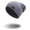 COKK Knitted Beanie Women's Hat Winter Men Skullies Beanies Warm Casual Slouchy Hat Crochet Beanie Hat Female Baggy Cap Cheap - Gray