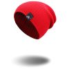 COKK Knitted Beanie Women's Hat Winter Men Skullies Beanies Warm Casual Slouchy Hat Crochet Beanie Hat Female Baggy Cap Cheap - Red