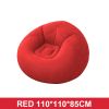 Large Lazy Inflatable Sofas Chair Flocking Flocking Sofa Chair Lounger Seat Bean Bag Sofa For Outdoor Living Room Camping Travel - Red - China