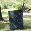 Portable Pop up Trash Bin 22-Gallon Capacity Folding Leaf Bag - Green - 22-Gallon