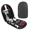 Camp Kitchen Cooking Utensil Set Travel Organizer Grill Accessories  - Black - 8 Pcs