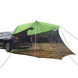 Beach Camping Mosquito-proof Sunshade Tent With Extended Rear End - Green - Car Tent