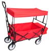 Garden Shopping Beach Cart folding wagon (red) - red