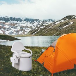 Outdoor Portable Toilet/Portable Travel Toilet for Camping /Hiking Toilet / /Fishing Toiletâ€¦/ - Off-White