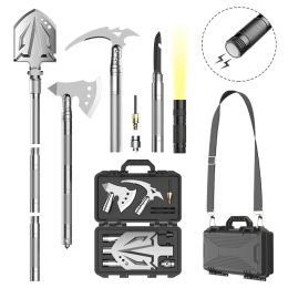 Outdoor Emergency Shovel Camping Equipment - Silver - Survival Kit