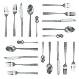 Elegant Western Utensils 20 Piece Flatware Utensil Set 4 In - Silver - knife and fork