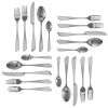 Elegant Western Utensils 20 Piece Flatware Utensil Set 4 In - Matte Silver - knife and fork