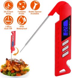 Digital BBQ Meat Food Cooking Thermometer Instant Read  - Red