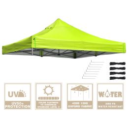 9.6ft*9.6ft EZ Canopy Gazebo Top Replacement Green Glow - As Picture