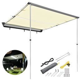 Car Side Awning with LED - Beige