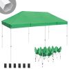 10X20ft EZ Pop Up Canopy Folding Gazebo/Green - As Picture