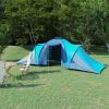 Camping Tent 6 Persons Blue and Light Blue - Blue