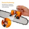 Chainsaw Chain Sharpening Jig Universal Chainsaw Sharpener Kit Hand Crank Chain Sharpener for Electric Saw for Lumberjack Garden Worker - Orange