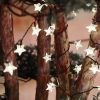 2Pcs Solar Powered String Lights 39.3FT 100LED Beads Fairy Star Lights - White