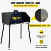 Backyard Garden Camp Table Dutch Oven Cooking Table W/ Wind Shield - Black - 38 x 18 x 38 in