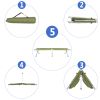 Folding Camping Cot with Carrying Bags Outdoor Travel Hiking Sleeping Chair Bed - Army Green