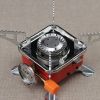 Mini Portable Foldable Square Gas Stove; For Picnic; Outdoor Camping Self-driving And Fishing Cookware Accessories - Orange