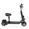 IE-ES10 Electric Scooter 2000W Motor 48V 20AH Off Road Folding E-Scooter 10 Inches Fast Adult Electric Scooter With Seat - Black