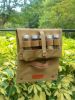 Outdoor Portable Seasoning Bottle Camping Picnic Camping Storage Bag Canvas Seasoning Bag - Khaki (set)