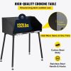 Backyard Garden Camp Table Dutch Oven Cooking Table W/ Wind Shield - Black - 30 x16 x 38 in