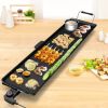 35 Inch Electric Griddle with Adjustable Temperature - black