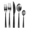 Elegant Western Utensils 20 Piece Flatware Utensil Set 4 In - Matte Black - knife and fork