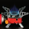 Mini Portable Foldable Square Gas Stove; For Picnic; Outdoor Camping Self-driving And Fishing Cookware Accessories - Orange