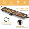 35 Inch Electric Griddle with Adjustable Temperature - black