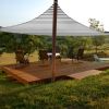 25' x 25' x 25' Triangle Sun Shade Sail/ Gray+White - LA01