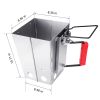 YSSOA Charcoal Chimney Starter Foldable; Collapsible; Silver - as Pic