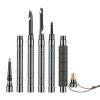 Trekking Poles; Folding Multi-functional Outdoor Hiking Self-defense Sticks; Mountain Camping Supplies Set With Walking Stick Screwdriver - Black