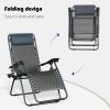 Outdoor Zero Gravity Folding Recliner Chair Patio Adjustable Lawn Lounge Chairs Wicker Lounge Camping Chair (1 Pack) - Foldable Recliner