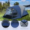 Outdoor Hiking Portable Easy Camping Tent for 3 -5 Person - Gray & Blue - Camping Tent