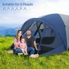 Outdoor Hiking Portable Easy Camping Tent for 3 -5 Person - Gray & Blue - Camping Tent