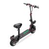 IE-ES10 Electric Scooter 2000W Motor 48V 20AH Off Road Folding E-Scooter 10 Inches Fast Adult Electric Scooter With Seat - Black