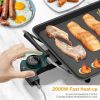 35 Inch Electric Griddle with Adjustable Temperature - black