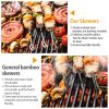 10Pcs BBQ Skewers 16" inch Kabob Skewers V-Shape Stainless Steel Shish Kebab Sticks Reusable Barbecue Skewers Set BBQ Grill Skewers  - Silver