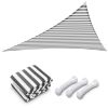 25' x 25' x 25' Triangle Sun Shade Sail/ Gray+White - LA01