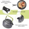 12Pcs Camping Cookware Set Camping Stove Aluminum Pot Pans Kit - Grey