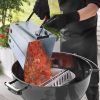 YSSOA Charcoal Chimney Starter Foldable; Collapsible; Silver - as Pic