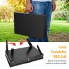 16.7x10x17.7in Portable Charcoal Grill Foldable BBQ Suitcase Grill Shelf For Outdoor Camping Picnics Garden Grilling - Black