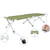 Folding Camping Cot with Carrying Bags Outdoor Travel Hiking Sleeping Chair Bed - Army Green