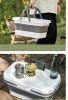 Outdoor Camping Folding Storage Boxes Picnic Waterproof Picnic Baskets - grey