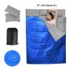 Traving Camping Portable Duble Person Waterproof Sleeping Bag W/ 2 Pillows - Blue - Sleeping Pad