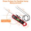 Digital Thermometer BBQ Meat Food Cooking Temperature Tester - Red